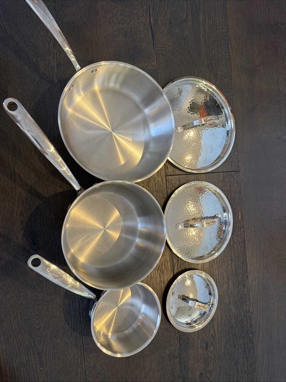 Lagostina Martellata Hammered Stainless Steel Cookware Set 6 Pieces